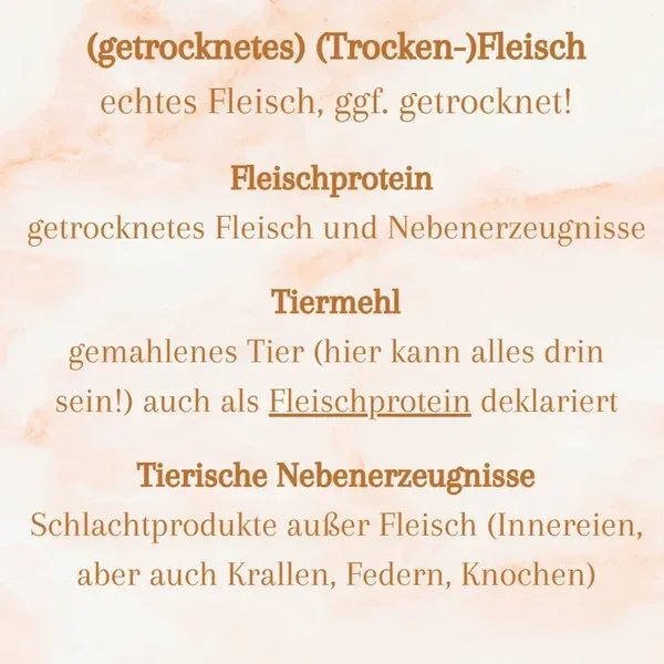 Deklaration Schlachtabfälle im Hundefutter | Nebenerzeugnisse